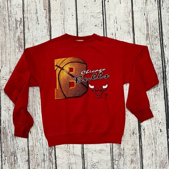 Vintage Boys Kids Chicago Bulls NBA Basketball 1990s Crewneck Sweatshirt - Picture 2 of 4